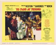 55 DAYS AT PEKING Original Lobby card 4 Charlton Heston Ava Gardner