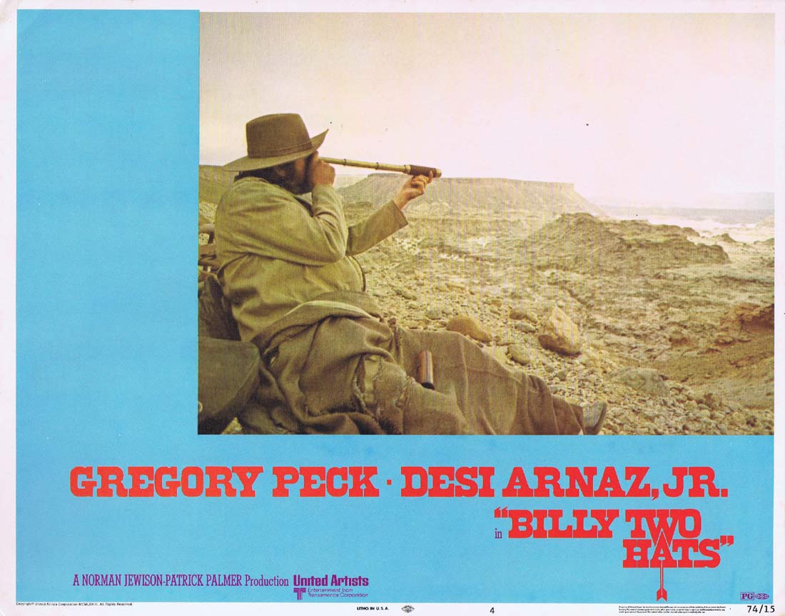 BILLY TWO HATS Original Lobby card 4 Gregory Peck Desi Arnaz Jr