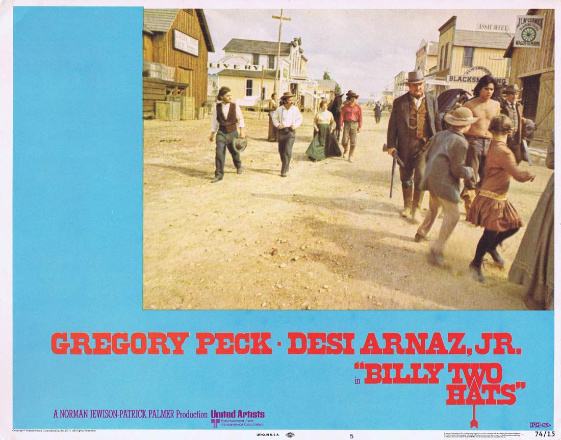 BILLY TWO HATS Original Lobby card 5 Gregory Peck Desi Arnaz Jr