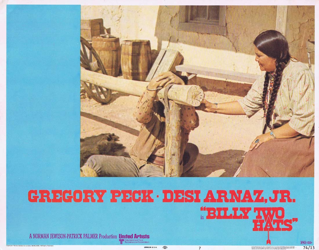 BILLY TWO HATS Original Lobby card 7 Gregory Peck Desi Arnaz Jr