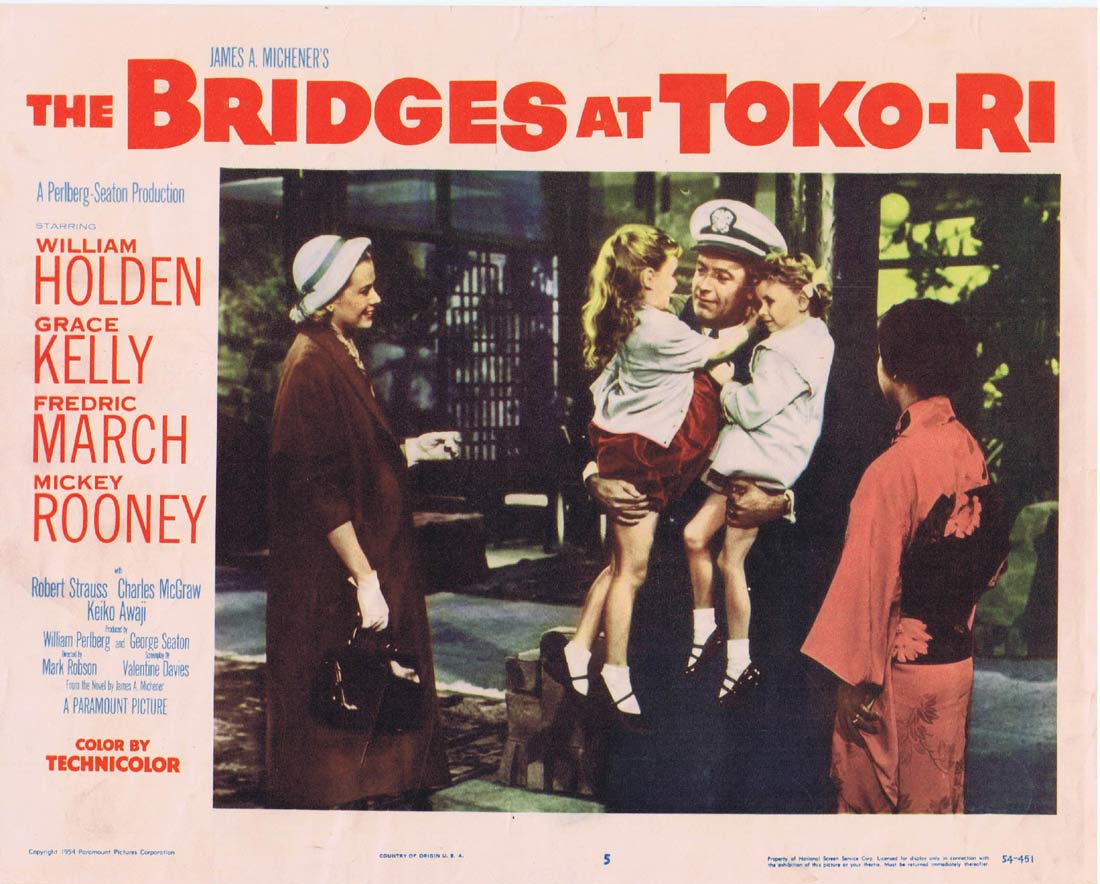 THE BRIDGES AT TOKO RI Original Lobby card 5 William Holden Mickey Rooney