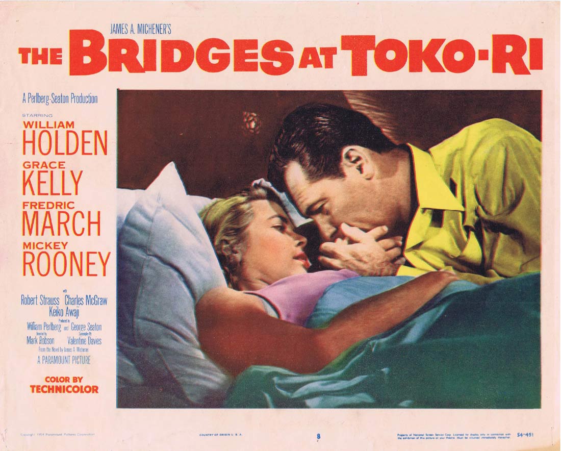 THE BRIDGES AT TOKO RI Original Lobby card 8 William Holden Mickey Rooney