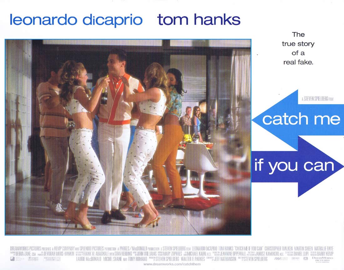 CATCH ME IF YOU CAN Original Lobby card 7 Leonardo DiCaprio Tom Hanks Christopher Walken