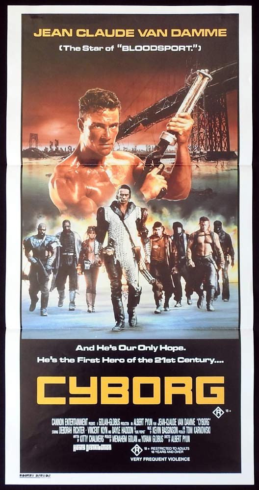 CYBORG Original Daybill Movie Poster Jean-Claude van Damme Martial Arts