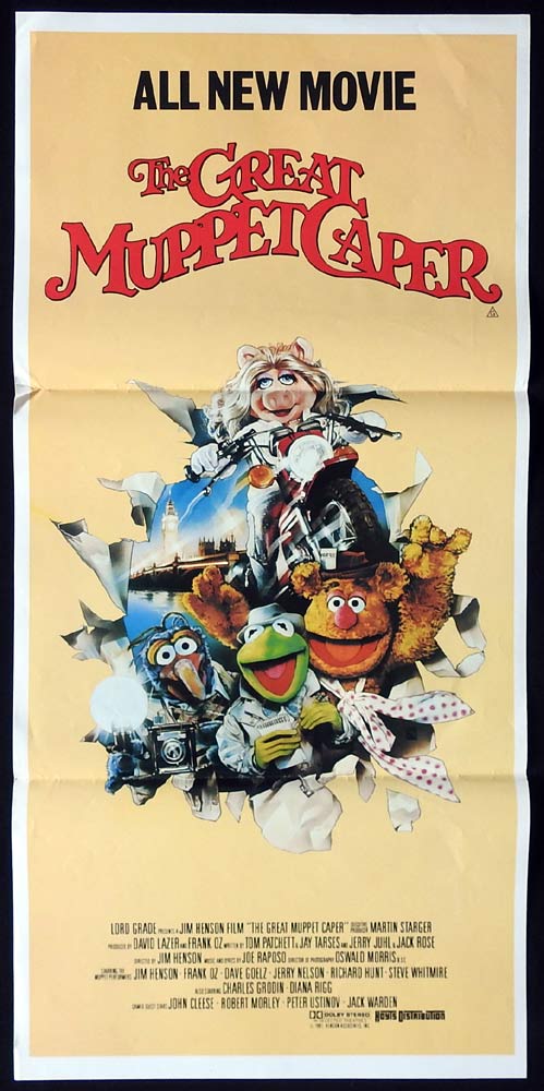THE GREAT MUPPET CAPER Original Daybill Movie Poster Miss Piggy Kermit