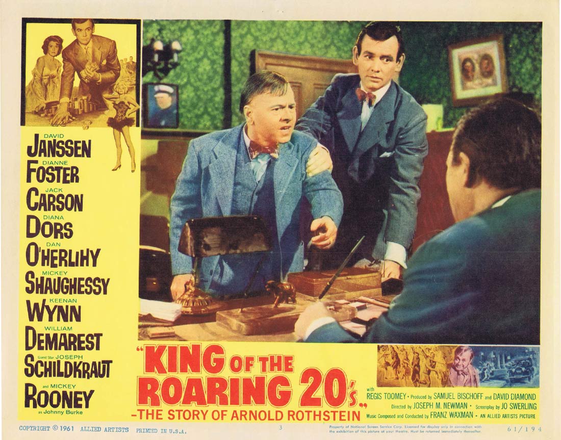 KING OF THE ROARING 20’s Original Lobby card 3 David Janssen Gambling