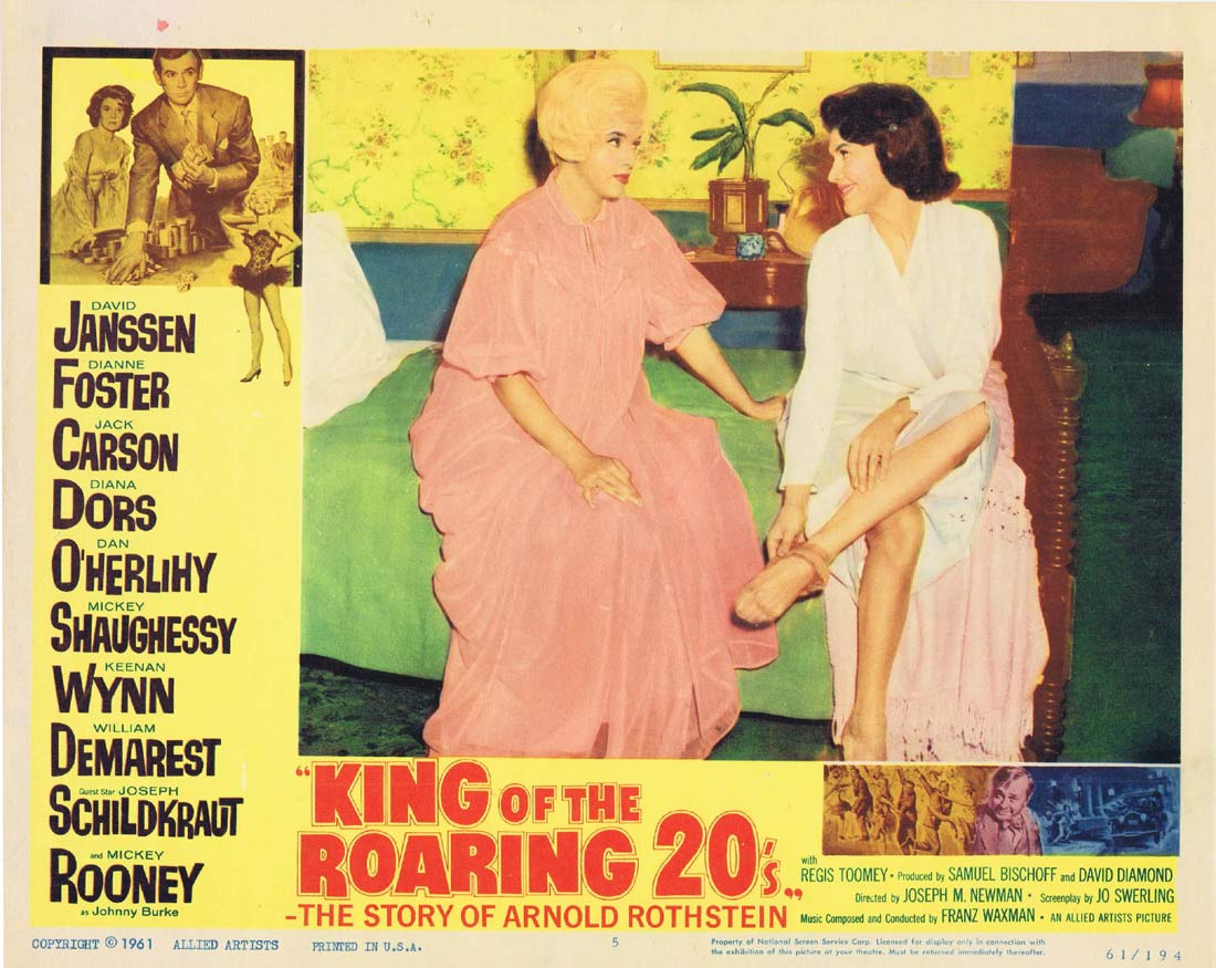 KING OF THE ROARING 20’s Original Lobby card 5 David Janssen Gambling