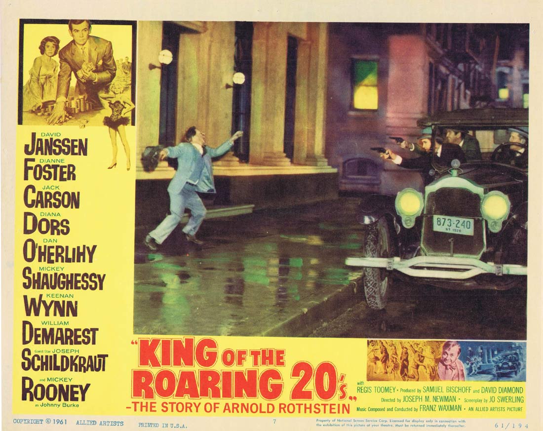 KING OF THE ROARING 20’s Original Lobby card 7 David Janssen Gambling