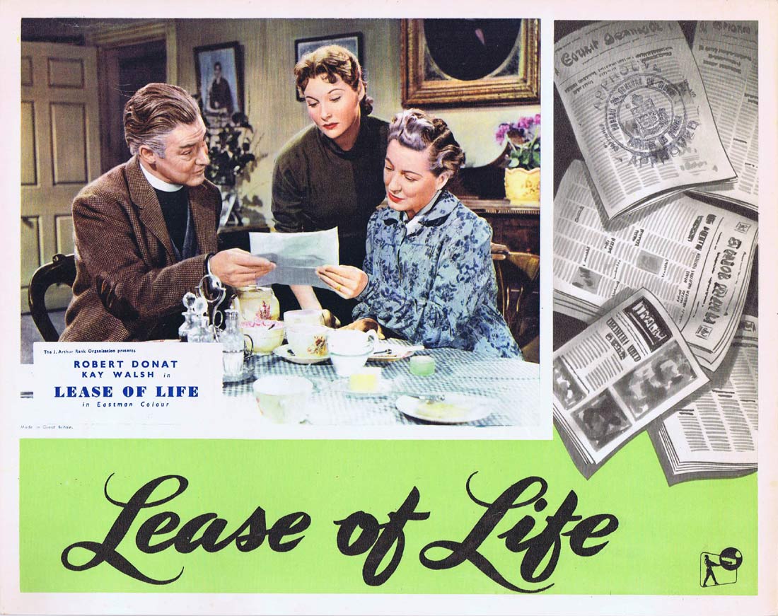 LEASE OF LIFE Original UK Lobby Card 3 Robert Donat Kay Walsh Ealing