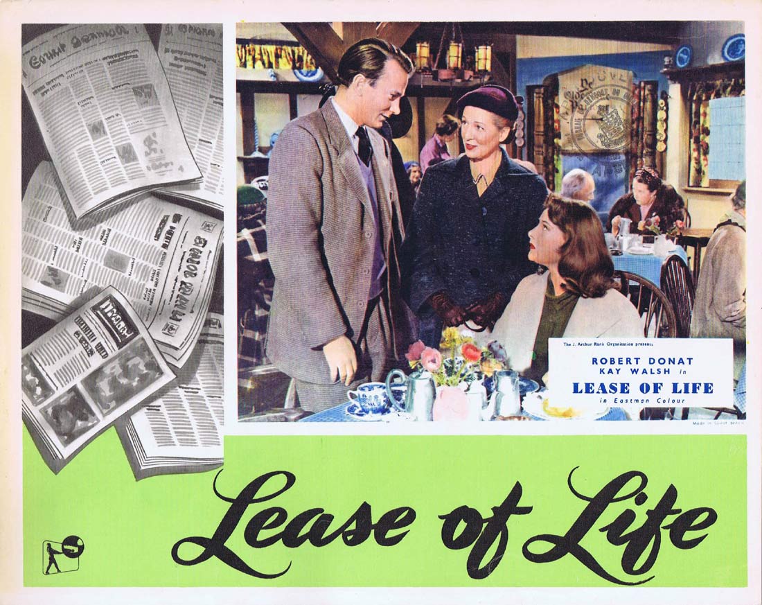 LEASE OF LIFE Original UK Lobby Card 6 Robert Donat Kay Walsh Ealing