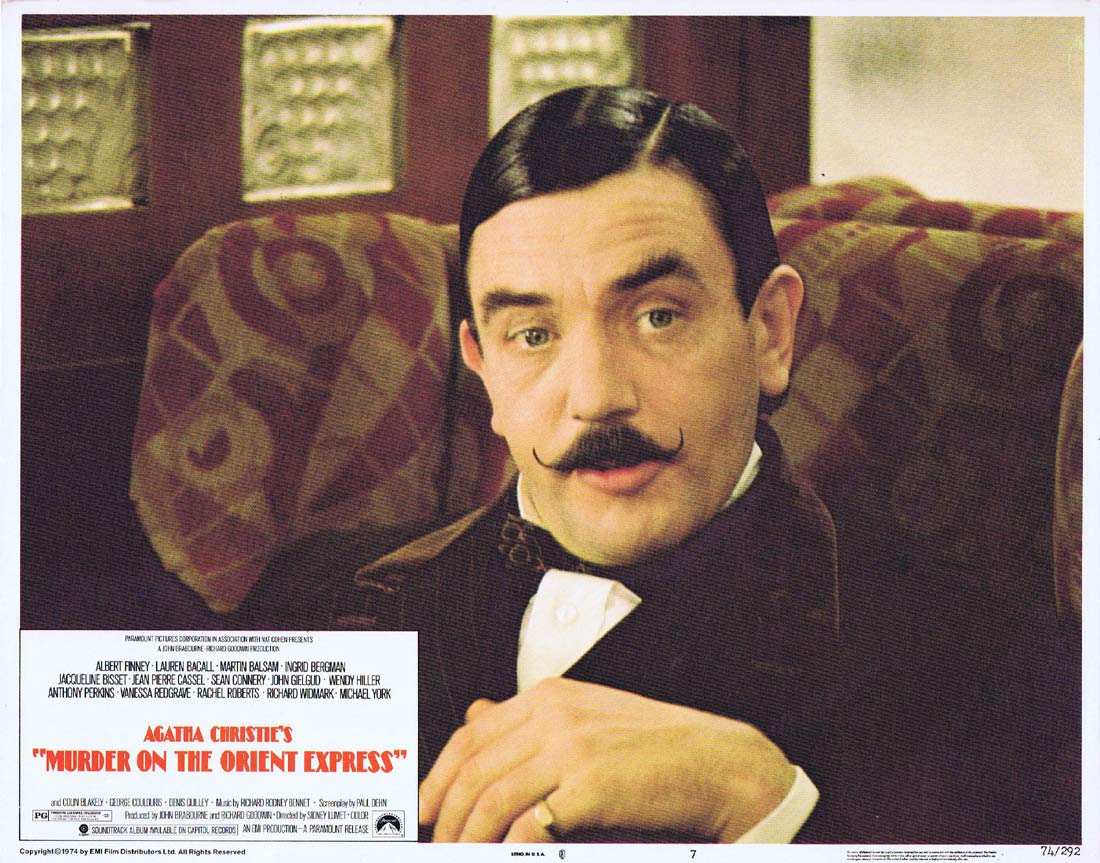 MURDER ON THE ORIENT EXPRESS Original Lobby Card 7 Albert Finney Agatha  Christie - Moviemem Original Movie Posters