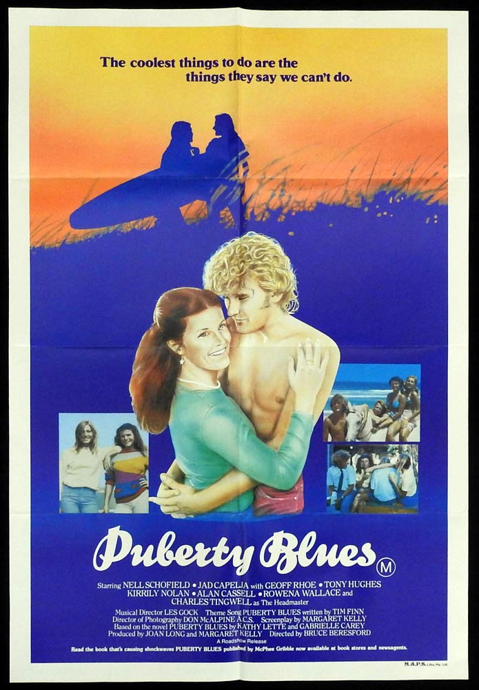 PUBERTY BLUES Original One sheet Movie Poster Bruce Beresford Surfing Chicks