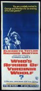 WHO'S AFRAID OF VIRGINIA WOOLF Original Daybill Movie Poster Elizabeth Taylor Richard Burton