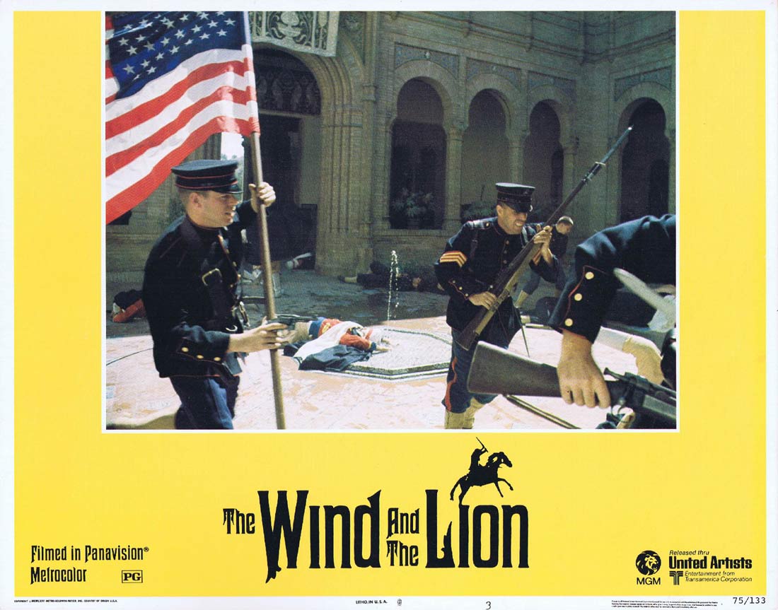 THE WIND AND THE LION Original Lobby Card 3 Sean Connery Candice Bergen