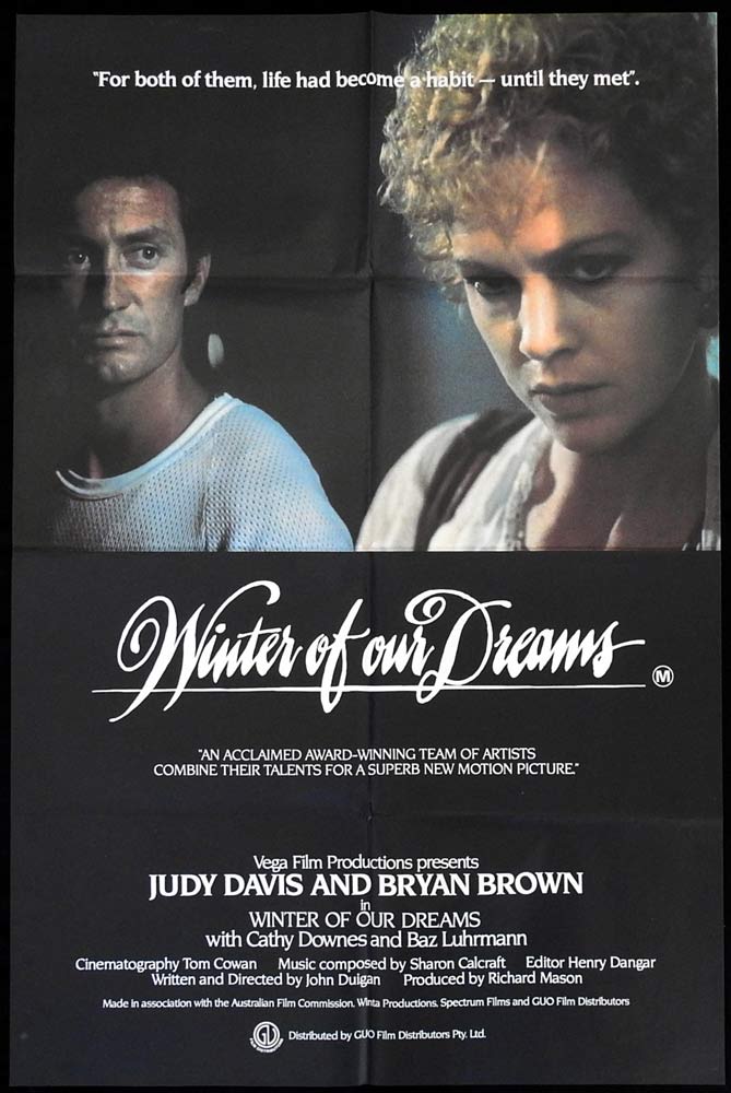 WINTER OF OUR DREAMS Original One sheet Movie poster Baz Luhrmann Judy Davis