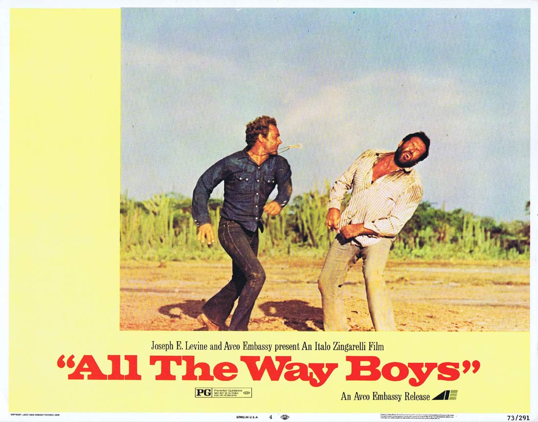 ALL THE WAY BOYS Original Lobby Card 4 Terence Hill Bud Spencer