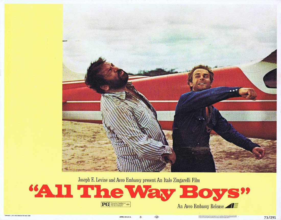 ALL THE WAY BOYS Original Lobby Card 8 Terence Hill Bud Spencer