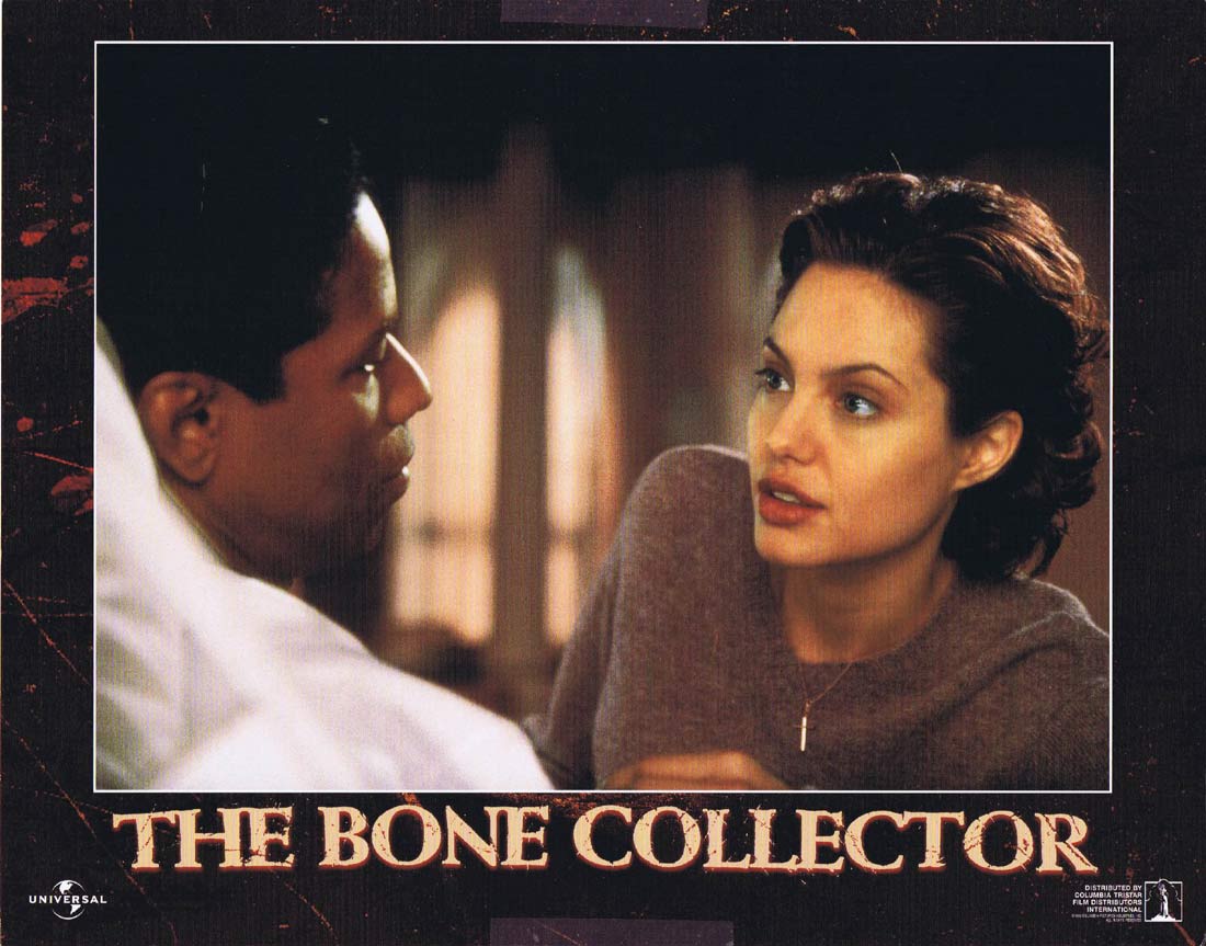 THE BONE COLLECTOR Original Lobby Card 2 Denzel Washington Angelina Jolie