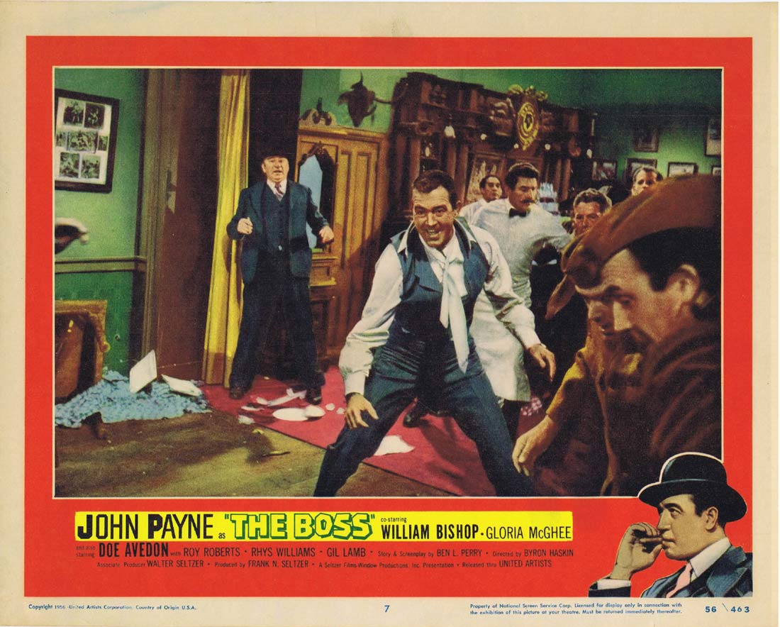 THE BOSS Original Lobby Card 7 John Payne Film Noir