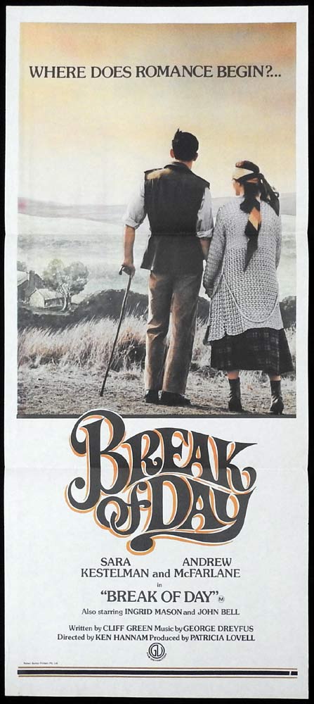 BREAK OF DAY Original Daybill Movie Poster Australian Film Andrew McFarlane