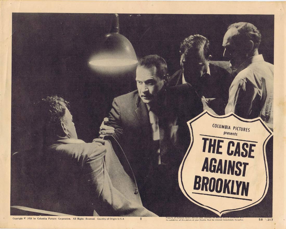 THE CASE AGAINST BROOKLYN Lobby Card 5 Darren McGavin Film Noir