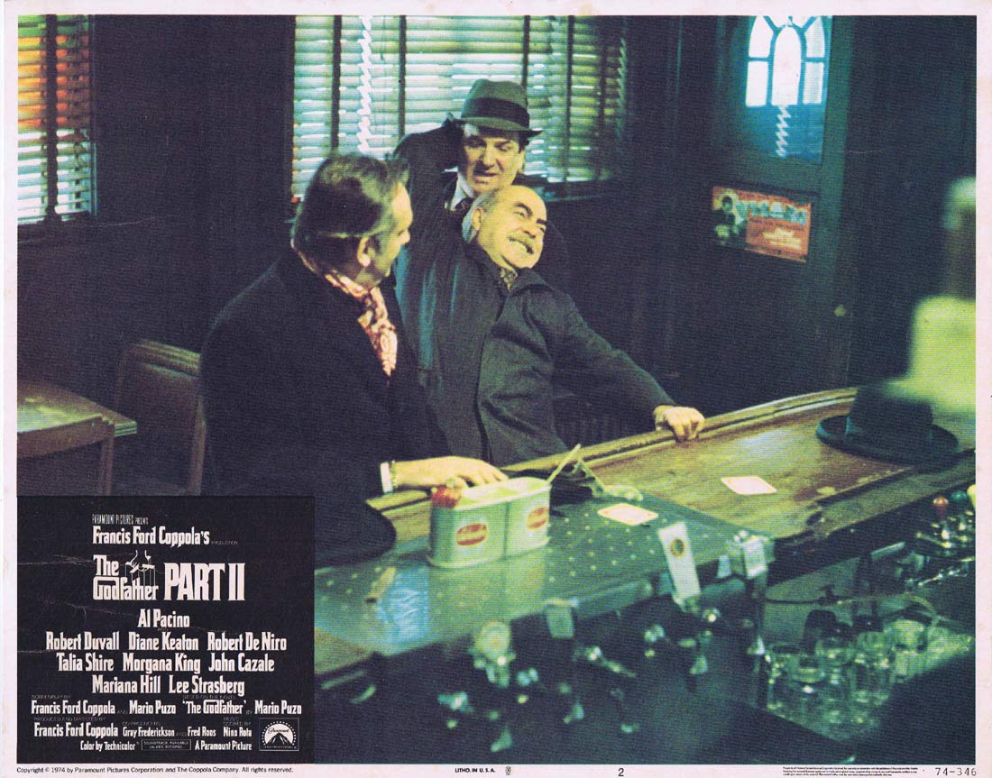 THE GODFATHER PART II Original US Lobby Card 2 Al Pacino Robert Duvall