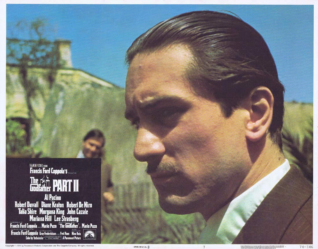 THE GODFATHER PART II Original US Lobby Card 7 Al Pacino Robert Duvall