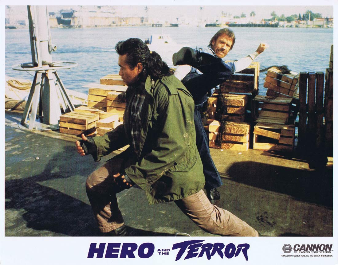 HERO AND THE TERROR Original Lobby Card 1 Chuck Norris Martial Arts