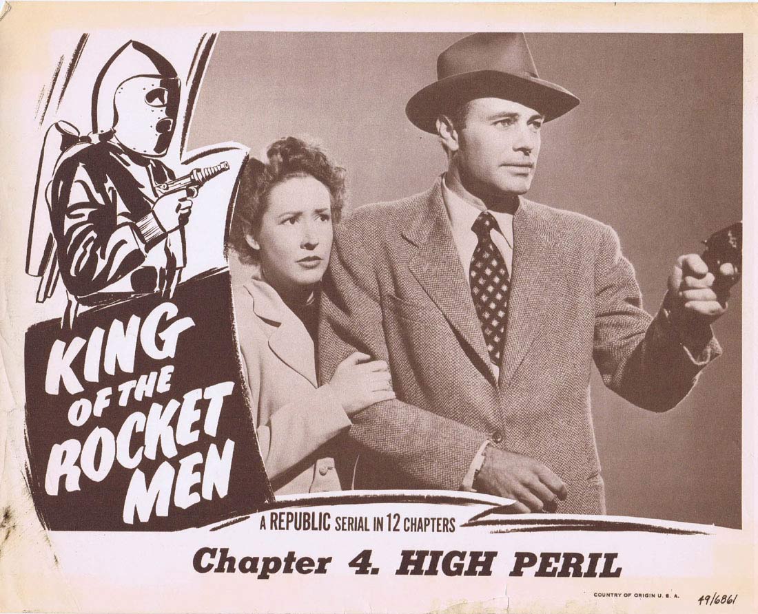 KING OF THE ROCKET MEN 1949 Republic Cliffhanger Serial Lobby Card 3 Chapt 4
