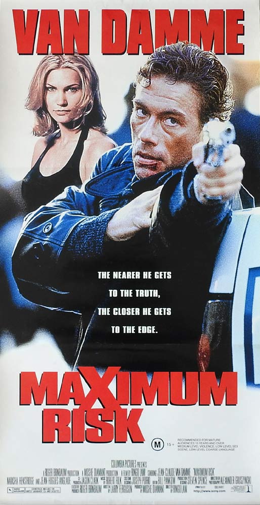MAXIMUM RISK Original Daybill Movie Poster Jean-Claude van Damme