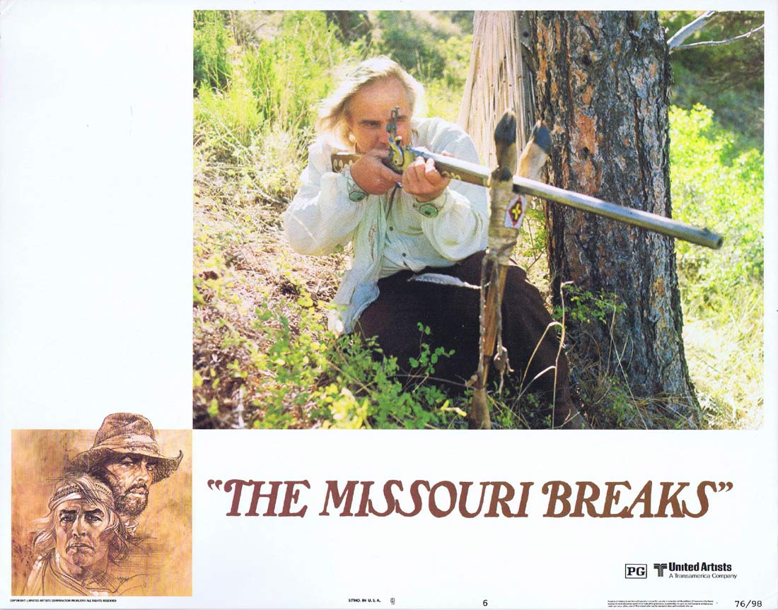 THE MISSOURI BREAKS Original Lobby Card 6 Marlon Brando Jack Nicholson