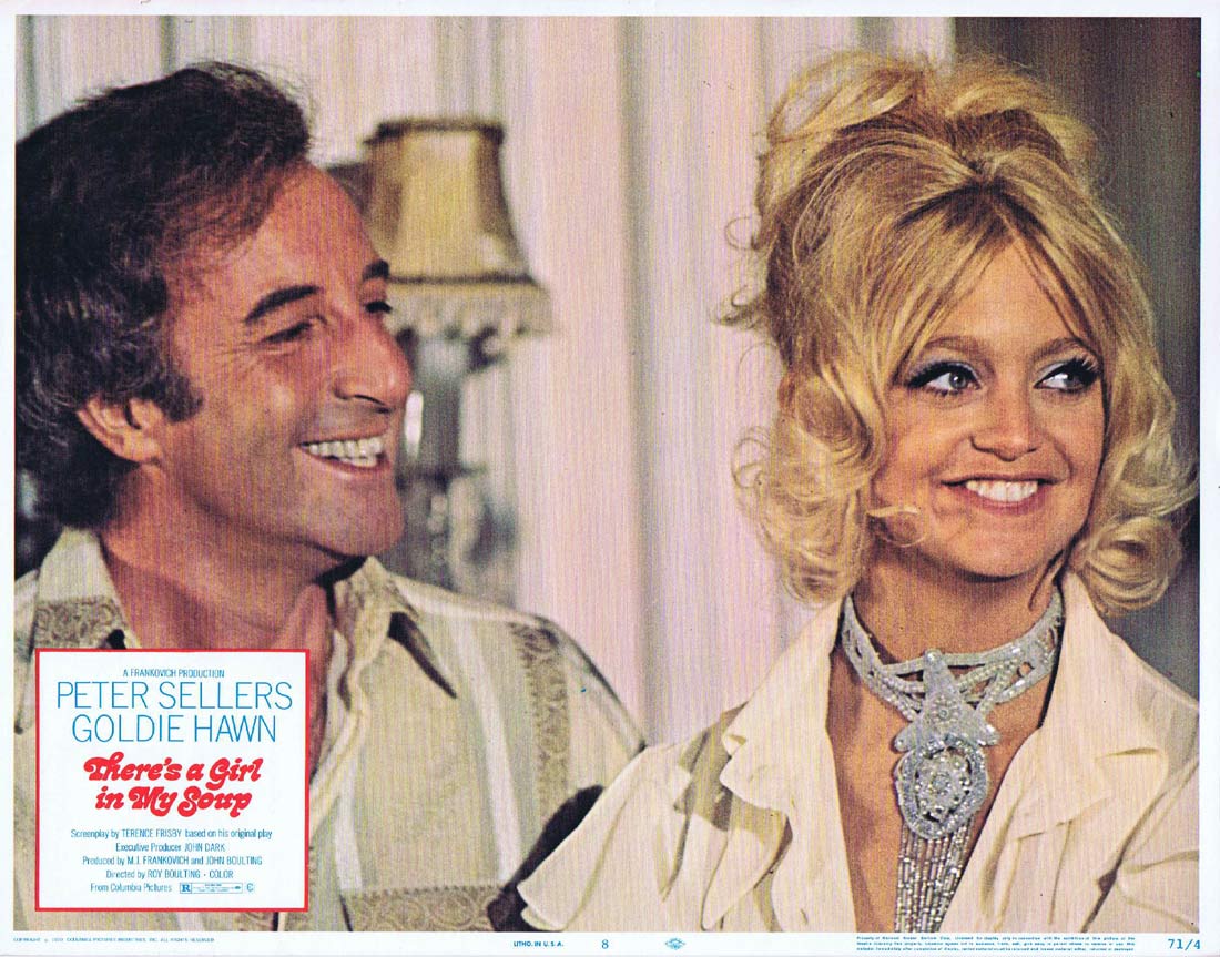 THERE’S A GIRL IN MY SOUP Original Lobby Card 8 Peter Sellers Goldie Hawn