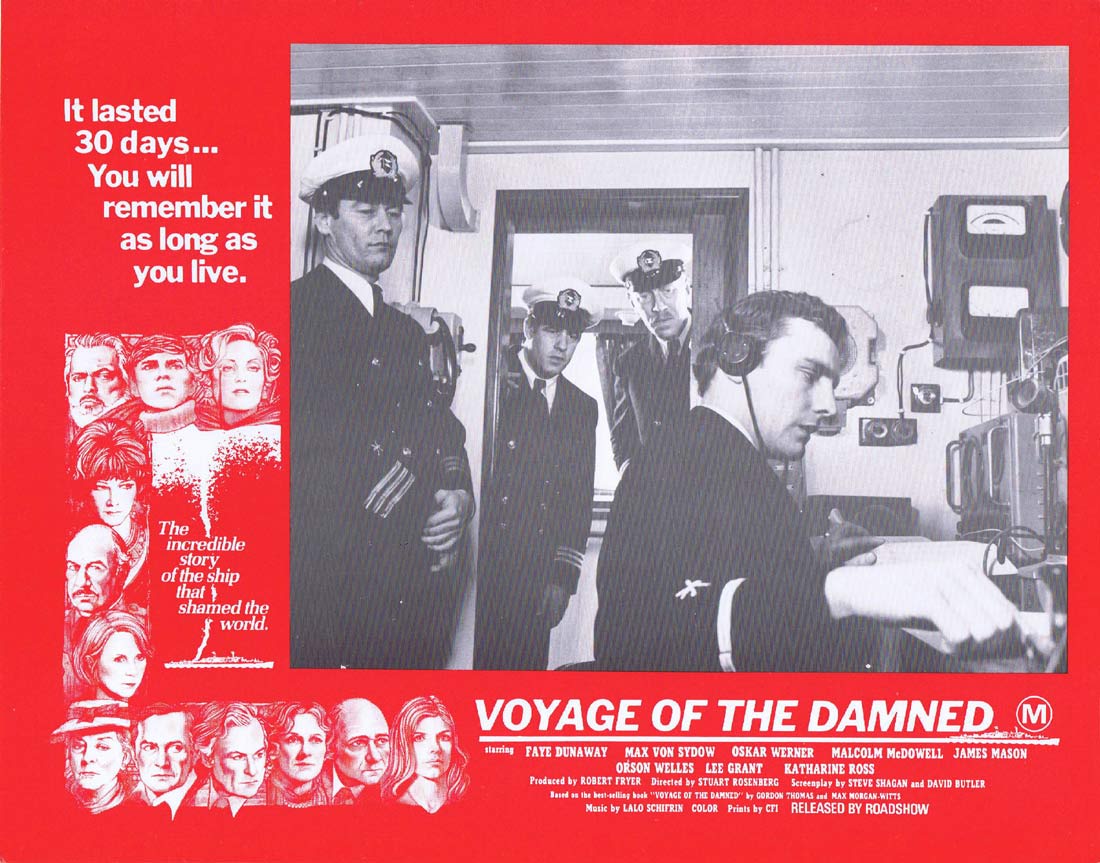 VOYAGE OF THE DAMNED Original Lobby Card 1 Faye Dunaway Oskar Werner