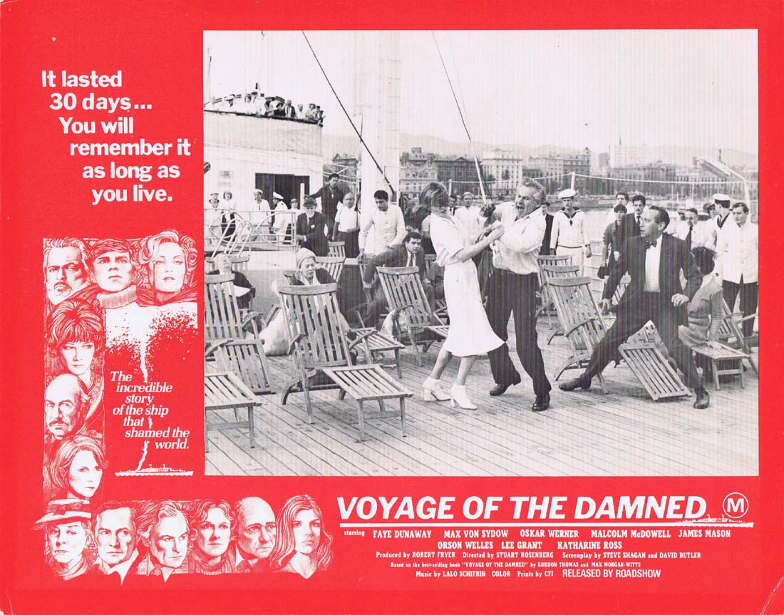 VOYAGE OF THE DAMNED Original Lobby Card 4 Faye Dunaway Oskar Werner