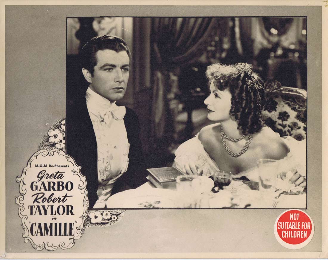 CAMILLE Original 1950sr Lobby Card 2 Greta Garbo Robert Taylor