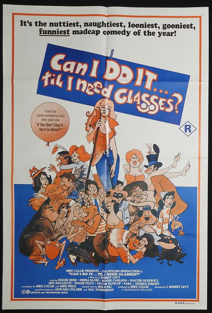 CAN I DO IT TIL I NEED GLASSES Original One Sheet Movie Poster Robin Williams Debut