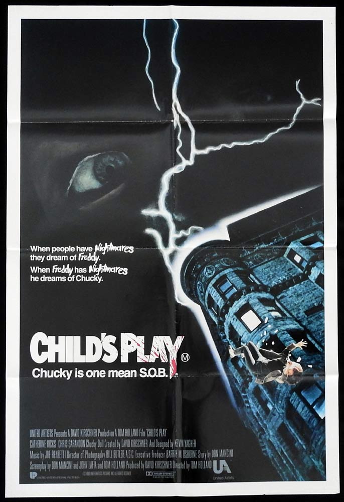 CHILD’S PLAY Original One Sheet Movie Poster Catherine Hicks Chris Sarandon