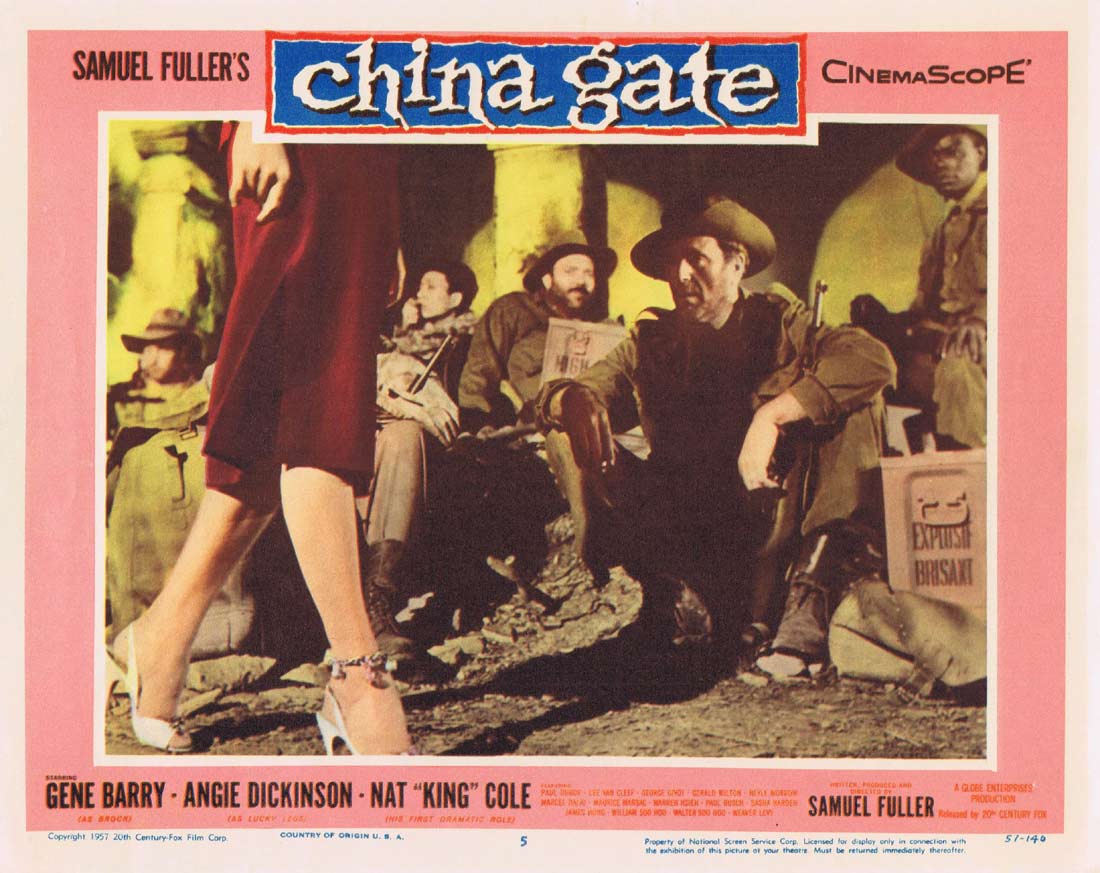 CHINA GATE Original Lobby Card 5 Gene Barry Angie Dickinson