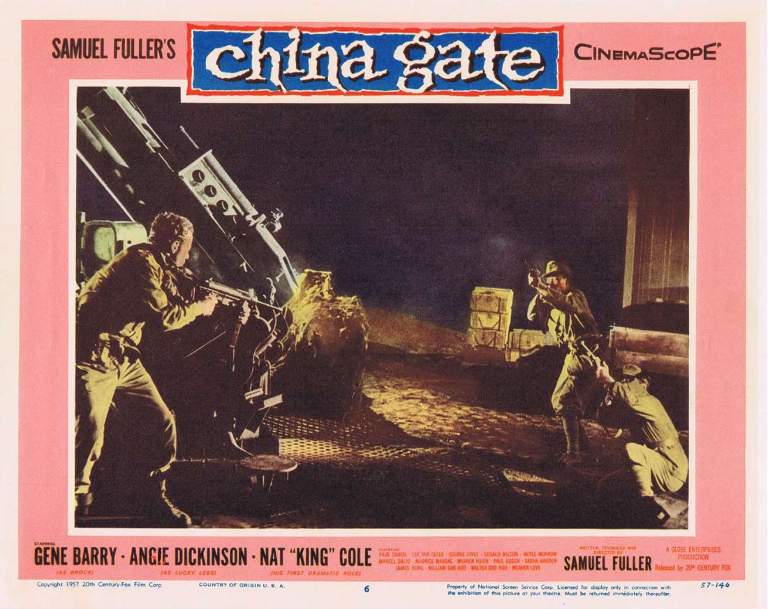 CHINA GATE Original Lobby Card 6 Gene Barry Angie Dickinson