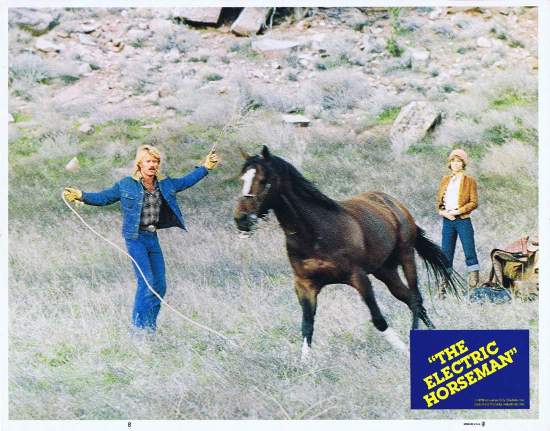 THE ELECTRIC HORSEMAN Lobby Card 8 Robert Redford Jane Fonda