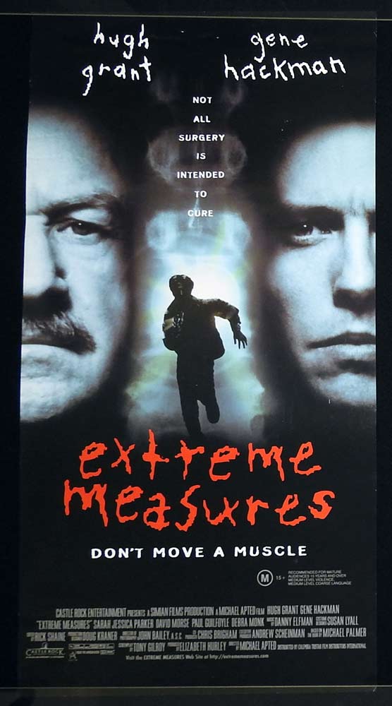 EXTREME MEASURES Original Daybill Movie Poster Hugh Grant Gene Hackman
