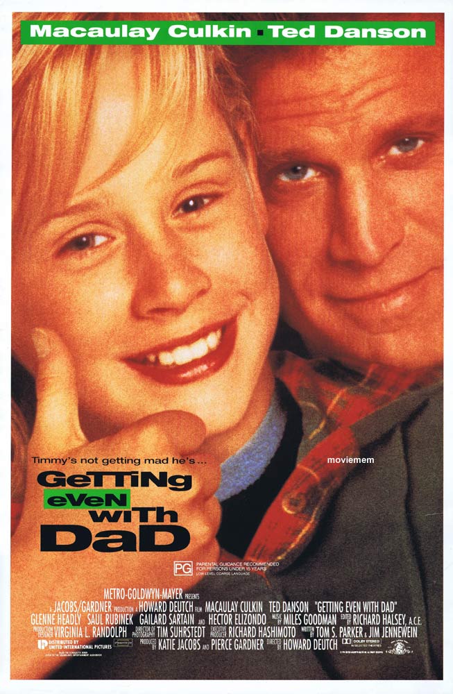 GETTING EVEN WITH DAD Original Daybill Movie Poster Macaulay Culkin Ted Danson