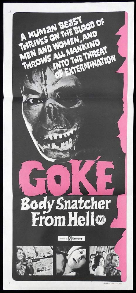 GOKE BODY SNATCHER FROM HELL Original Daybill Movie poster Sci Fi Horror