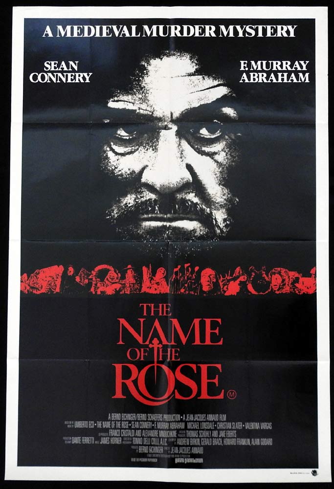 THE NAME OF THE ROSE Original US One Sheet Movie Poster Sean Connery F. Murray Abraham