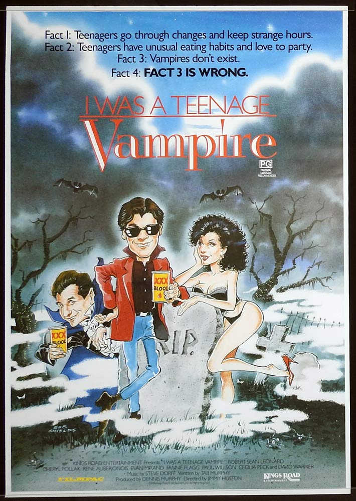 I WAS A TEENAGE VAMPIRE Original One sheet Movie poster ROLLED and rare