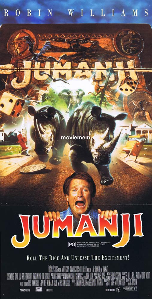 JUMANJI Original Daybill Movie Poster Robin Williams Kirsten Dunst