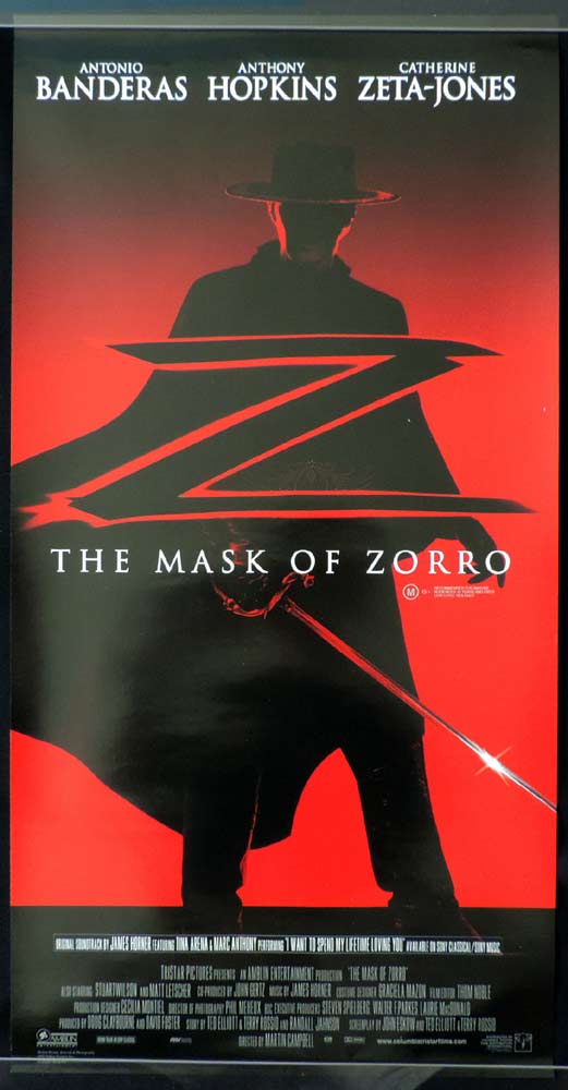 THE MASK OF ZORRO Original Daybill Movie Poster Antonio Banderas Catherine Zeta-Jones
