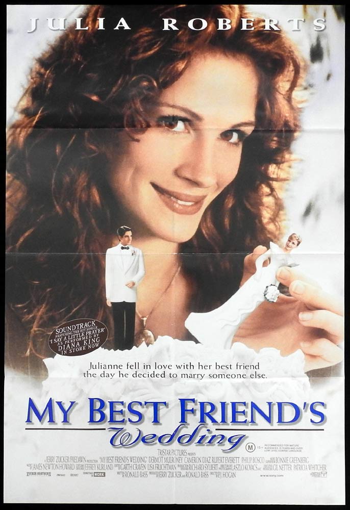 MY BEST FRIEND’S WEDDING Original One Sheet Movie Poster Julia Roberts Dermot Mulroney