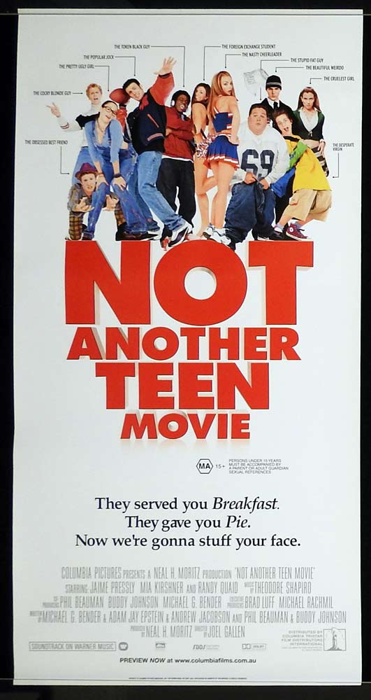 NOT ANOTHER TEEN MOVIE Original Daybill Movie Poster Chris Evans Chyler Leigh