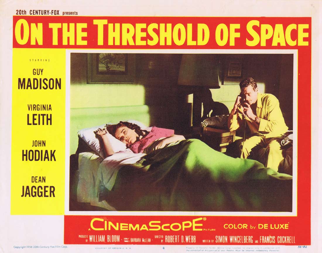 ON THE THRESHOLD OF SPACE Lobby Card 4 Guy Madison 1956 Sci Fi